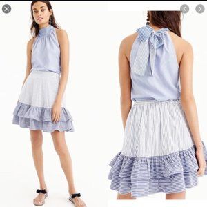 J crew ruffle short skirt w pockets NWT
